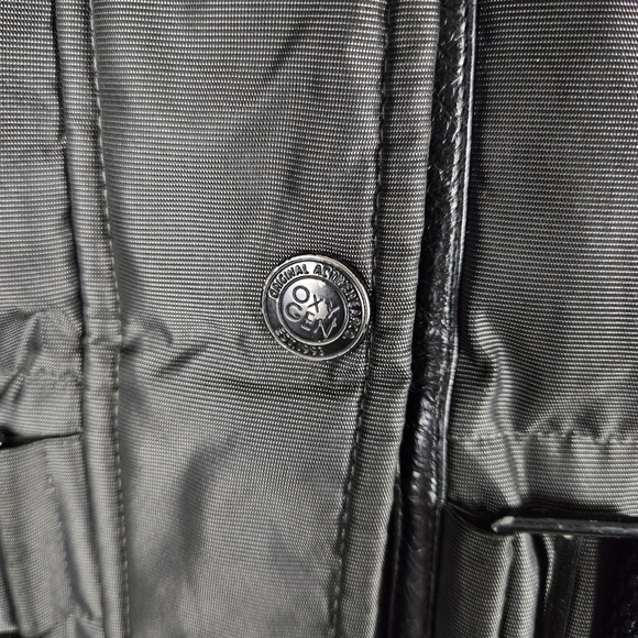 OXYGEN | leather & fur accent down/feather fill quilted jacket - Picture 4 of 13